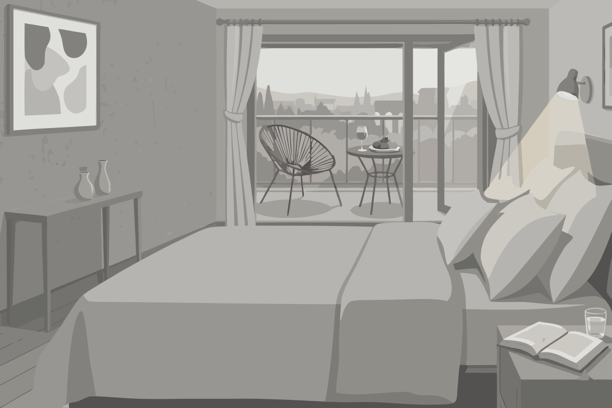 Studio Double, 2 Doubles Beds, Kitchenette, Terrace